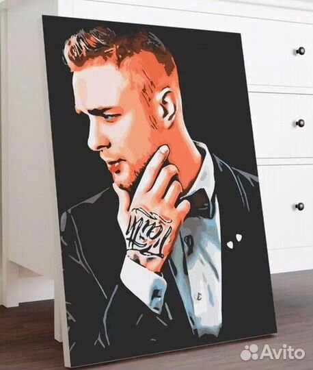 Готовая картина по номерам Егор Крид