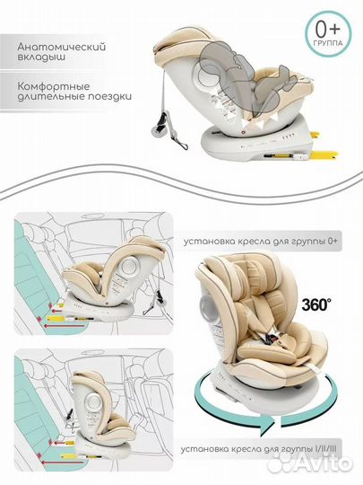 Автокресло универсальное 0-36 кг