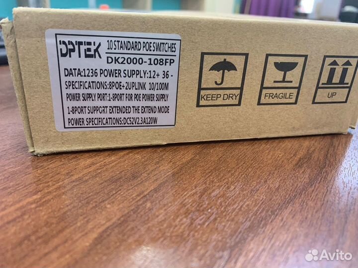 Коммутатор Dptek DK100-8FP2F 8POE 100мб + 2uplink