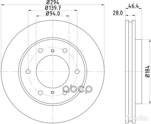 Диск тормозной перед ND3009K nisshinbo