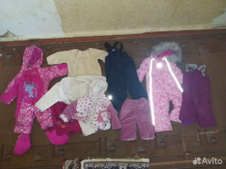 Вещи пакетом на девочку 1-3 года 4 пакета