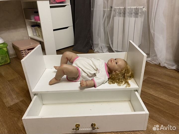 Кровать для кукол деревянная