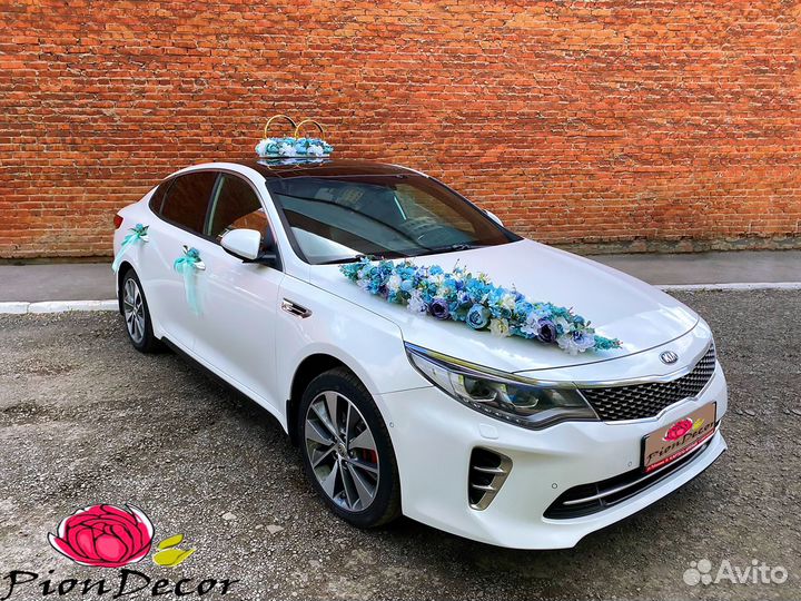 Свадебное украшение на машину №14