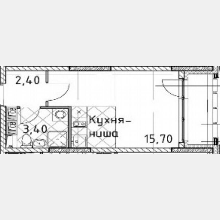 Квартира-студия, 22,9 м², 13/13 эт.