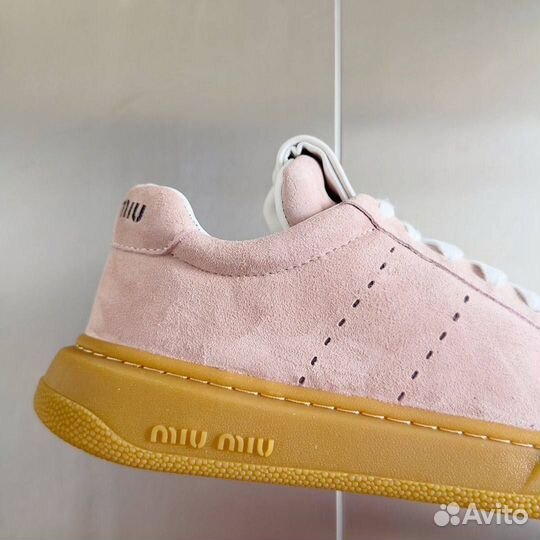 Кроссовки из замши Miu Miu