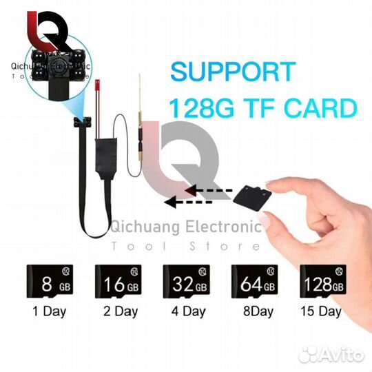 IP микрокамера на шлейфе с ночным видением