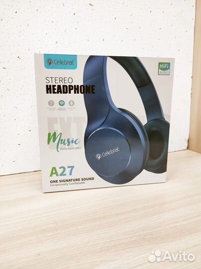 Беспроводные наушники Celebrat A27 синие
