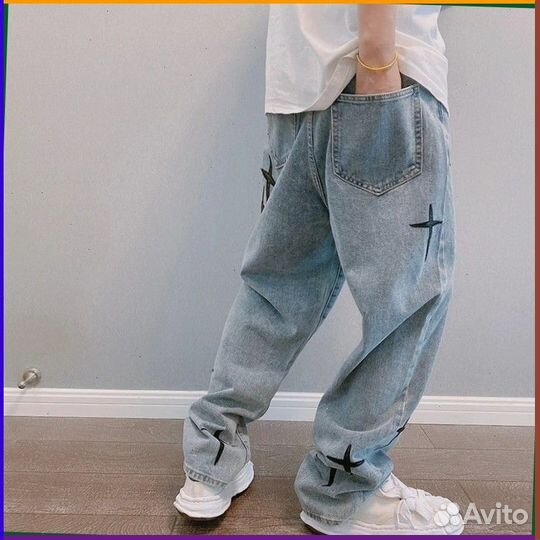 Штаны карго Y2K с крестами (Номер Арт: 97881)