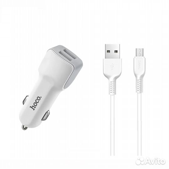 Азу hoco Z23 2 USB 2.4A белый