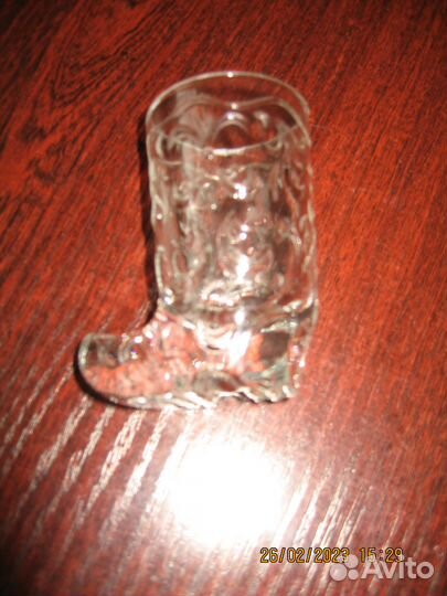 Рюмка хрустальная сапожок