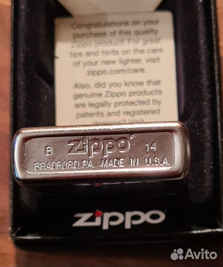 Zippo. Отпечаток руки. 14 г. Редкая. Новая