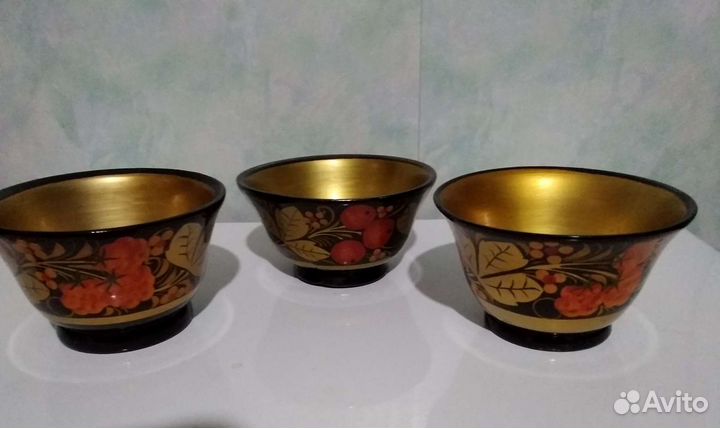 Деревянная посуда хохлома СССР