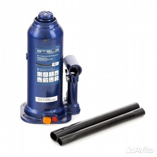 Домкрат гидравлический бутылочный Stels 51164, 6 т