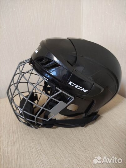 Шлем с маской хоккейный ссм чëрный JR XS