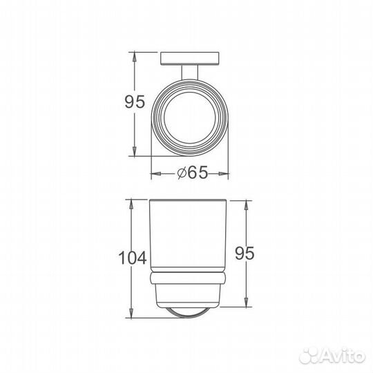 Стакан для ванной комнаты Haiba HB8706, черный