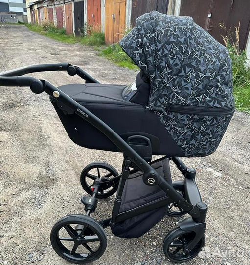 Коляска Adamex mobi Air Flowers 2 в 1 M-DW7