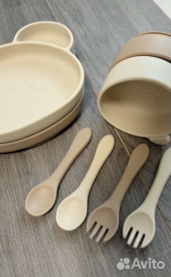 Набор детской силиконовой посуды