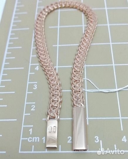 Золотой браслет Ажурный, полновесный, замок коробочка, длина 17 см, вес 5,17г