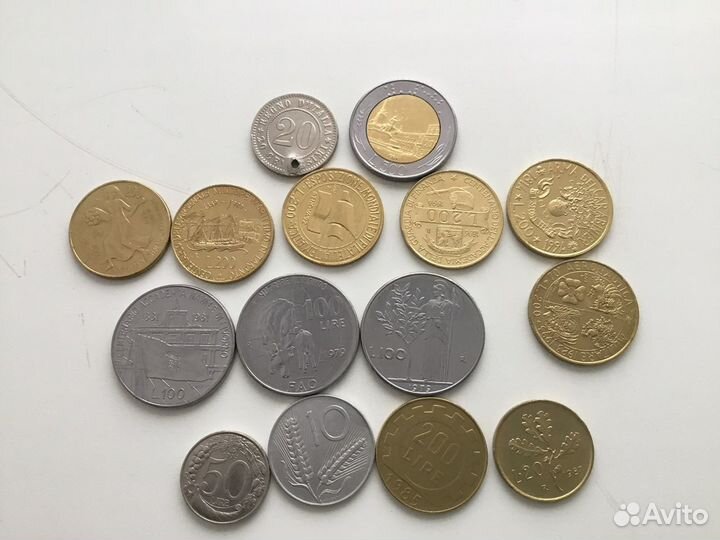 Монеты Италии, Чехословакии и Щвейцарии