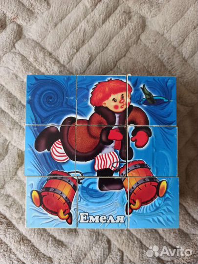 Детские кубики с изображением сказок