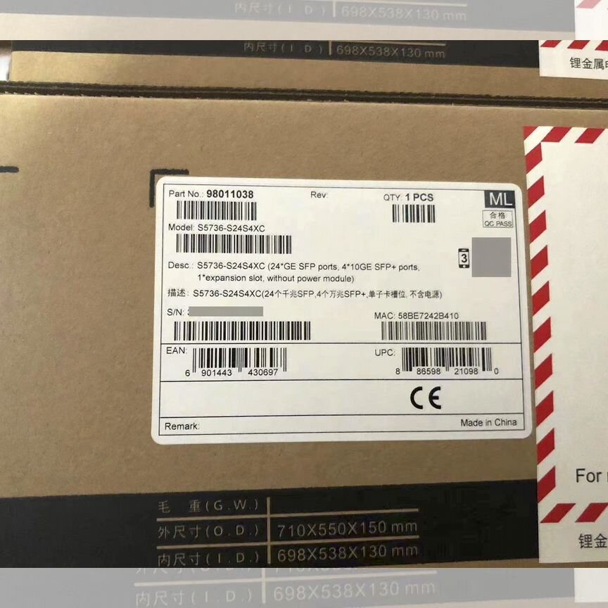[S5736-S24S4XC] Huawei 24*G Sfp, 4*Sfp+, 1*Ac Бп S5736-S24s4xc