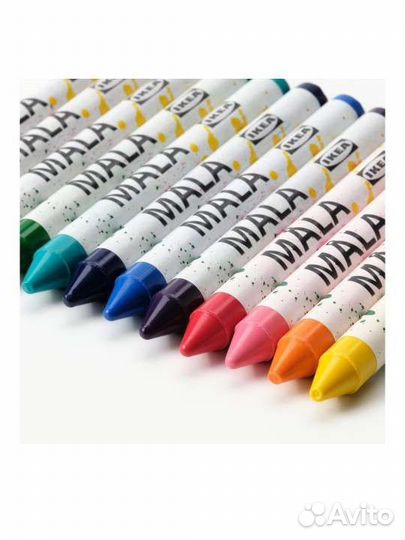 Восковые мелки икеа мола, 12шт. разноцветный