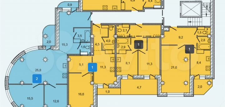 3-к. квартира, 74 м², 7/10 эт.