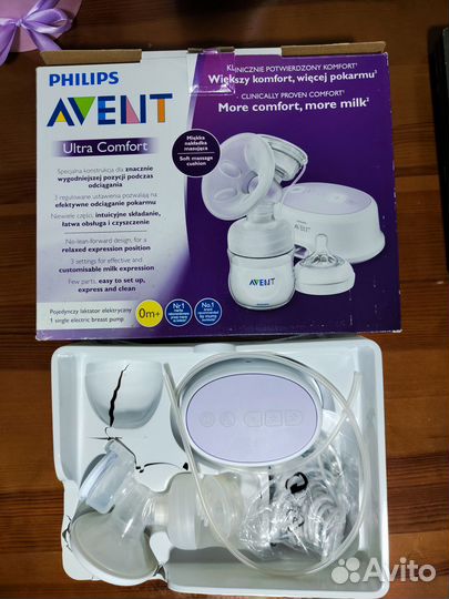 Молокоотсос avent электрический новый