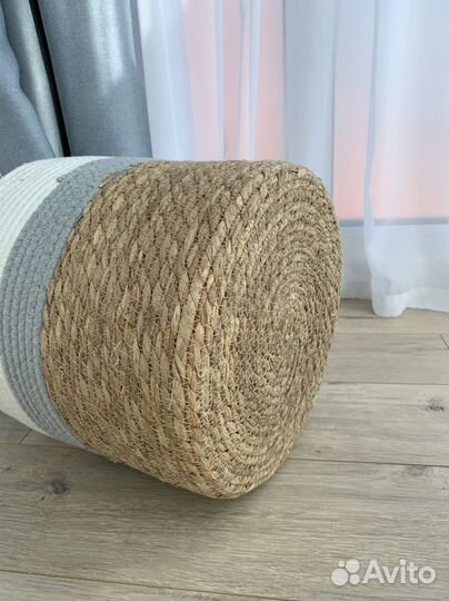 Кашпо плетеное напольное