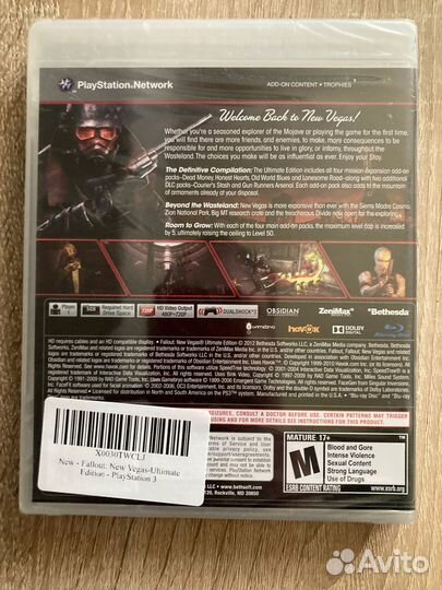 Fallout New Vegas Ultimate Edition PS3 (новый)