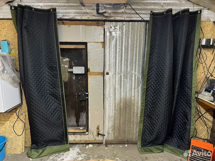 Шторы в гараж,брезентовые шторы в гараж,утепленные