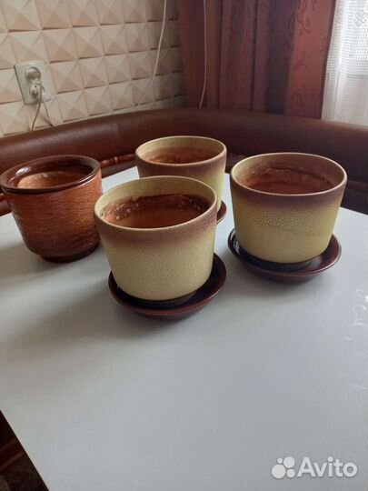 Керамические горшки для цветов бу