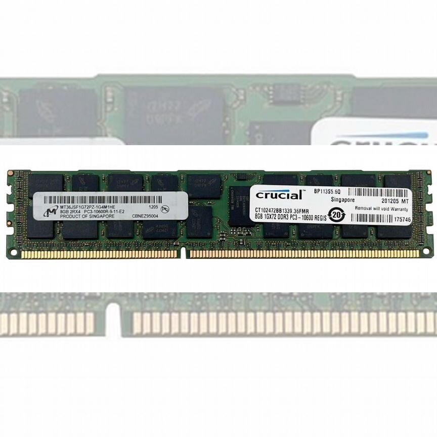 [CT102472BB1339] Оперативная Память Crucial Ddr3 8gb Ct102472bb1339