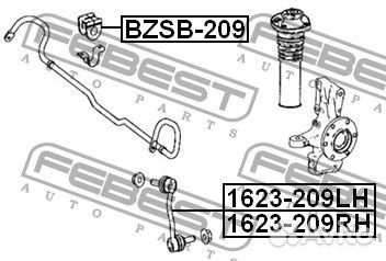 Втулка переднего стабилизатора d20 bzsb209