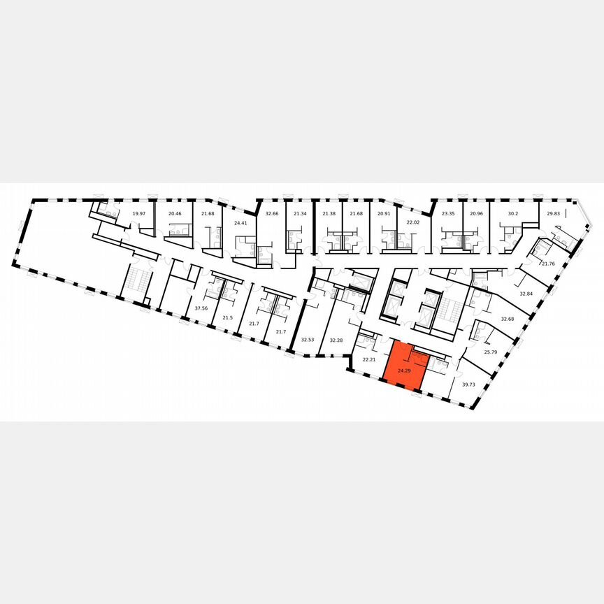 Апартаменты-студия, 24,3 м², 15/15 эт.