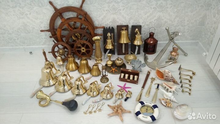 Колокол Рында Кораллы Штурвал Якорь Клаксон Фонарь