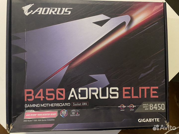 Материнская плата am4 b450 aorus elite v1