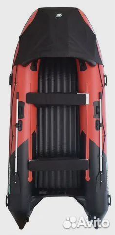 Надувная лодка gladiator E420PRO черно-красный