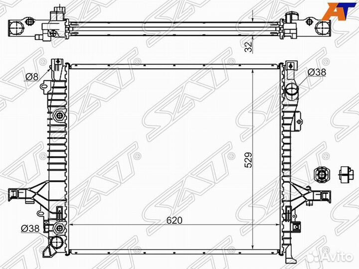 Радиатор volvo XC90 02