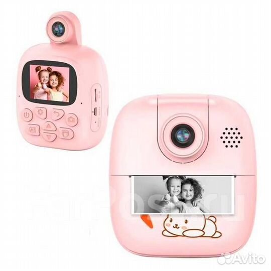 Детский фотоаппарат с моментальной печатью,фотокам