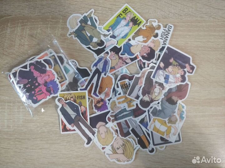 Аниме Банановая Рыба наклейки/стикеры. Banana fish