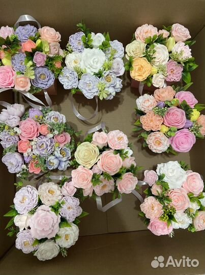 Букет из мыльных роз