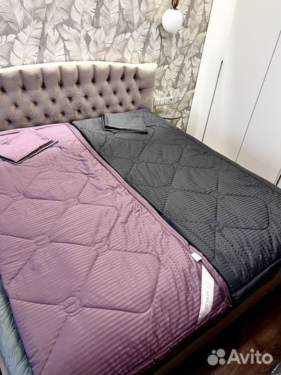 Набор постельного с одеялом Страйп сатин Люкс