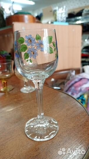 Рюмка на ножке СССР, цветное стекло