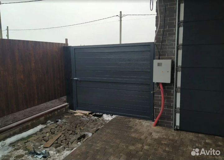 Распашные ворота под ключ фирм Alutech установка