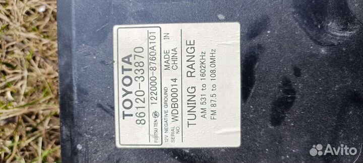 Штатная магнитола на toyota camry 40