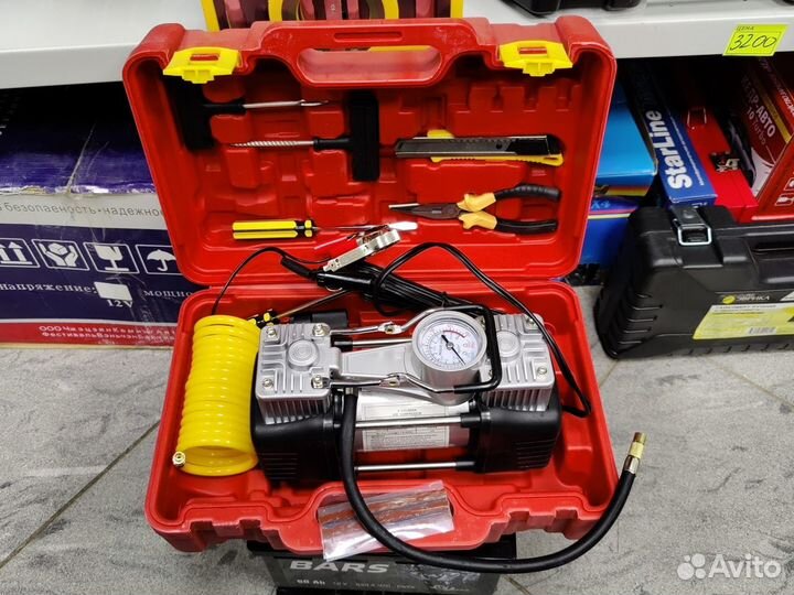 Компрессор автомобильный двухпоршневой новый