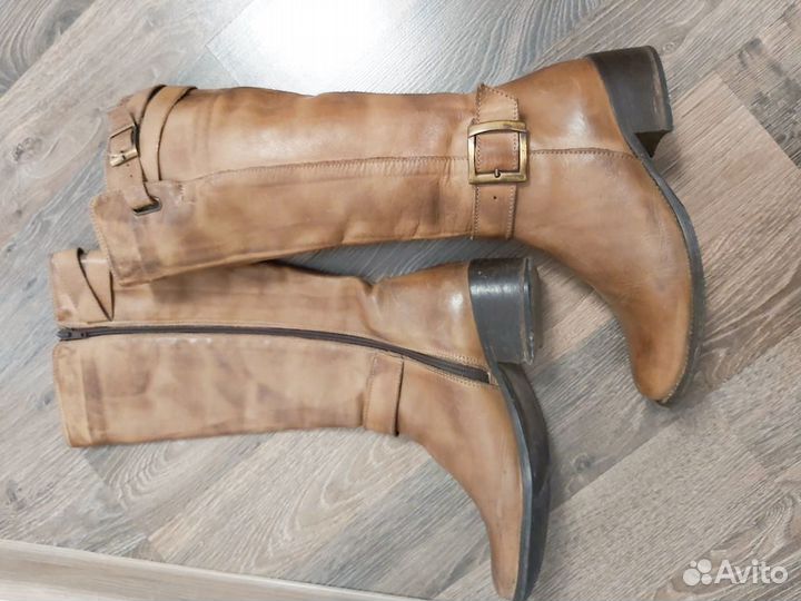 Сапоги осенние натуральная кожа 37