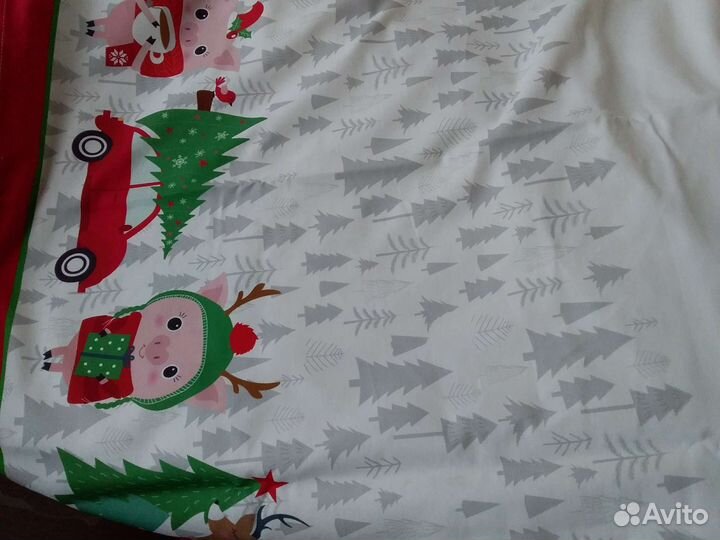 Скатерть хлопковая на Новый год