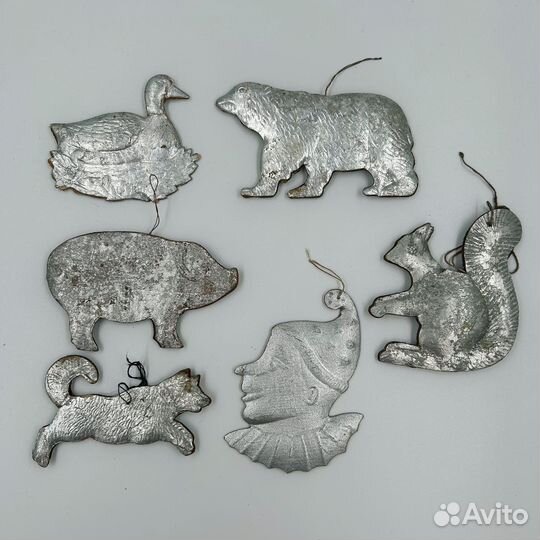 Елочные игрушки картонаж СССР много